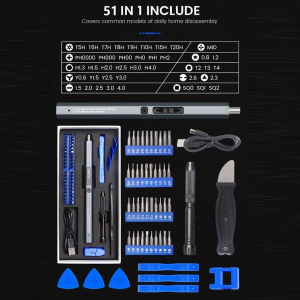 Sähköinen set Torx Hex RED Red