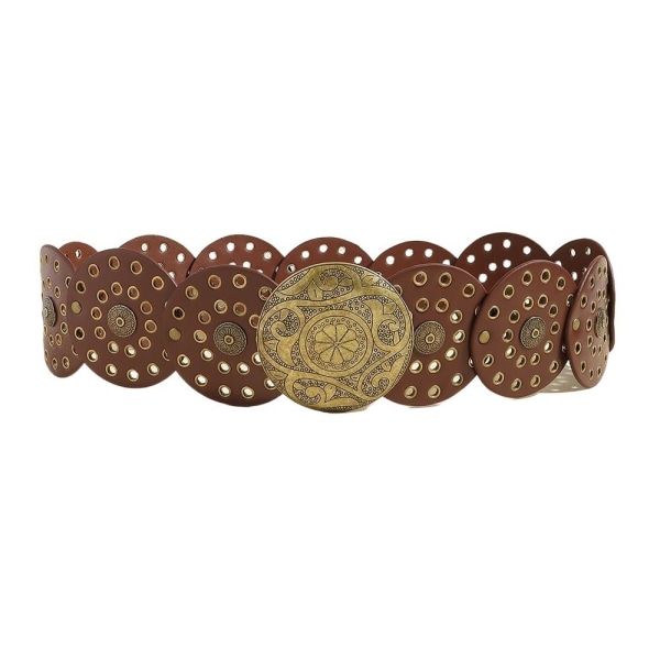 Skivebelter Hulbelte BRUN GULL SPENNE GULL SPENNE Brown Gold Buckle-Gold Buckle