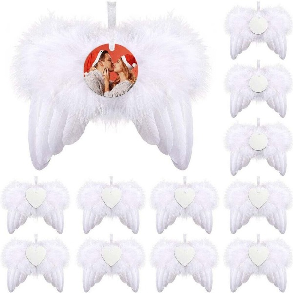 2kpl Angel Wings Love Pendant Angel Wings Riipukset PYÖREÄT Circular