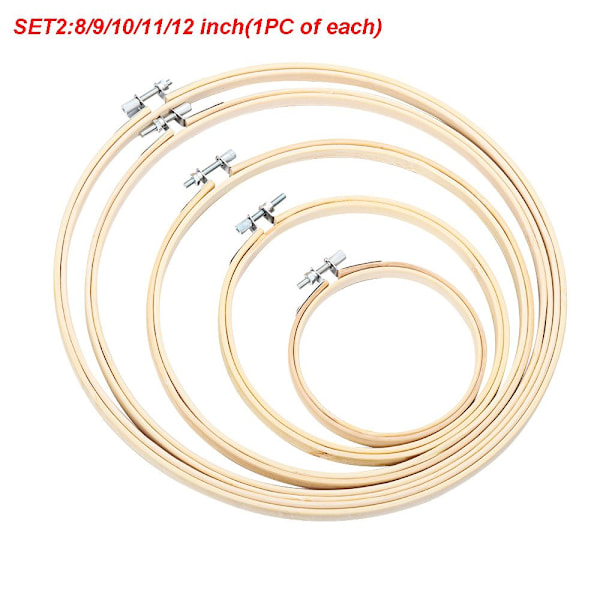 5PCS Broderi Hoop Cross Stitch Frame Round Loop SET2 SET2