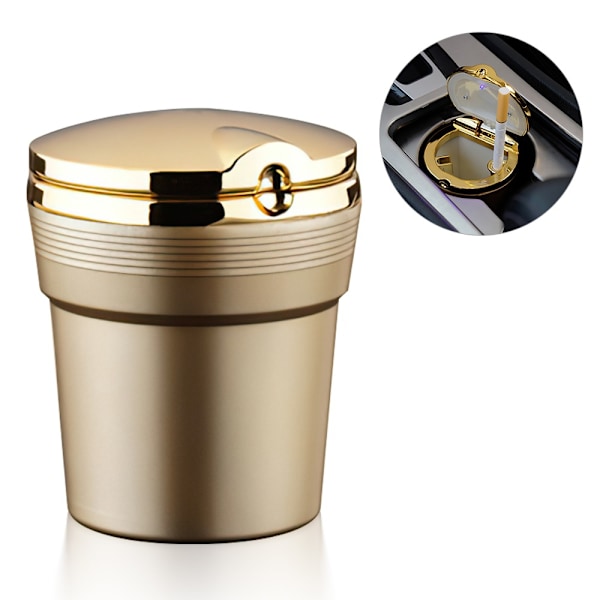 Bilaskebeger Med LED-lys GULL Gold