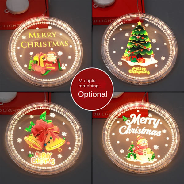 Snowman Hänglampa 3D Disc Hänglampa JULTRÄD Christmas tree