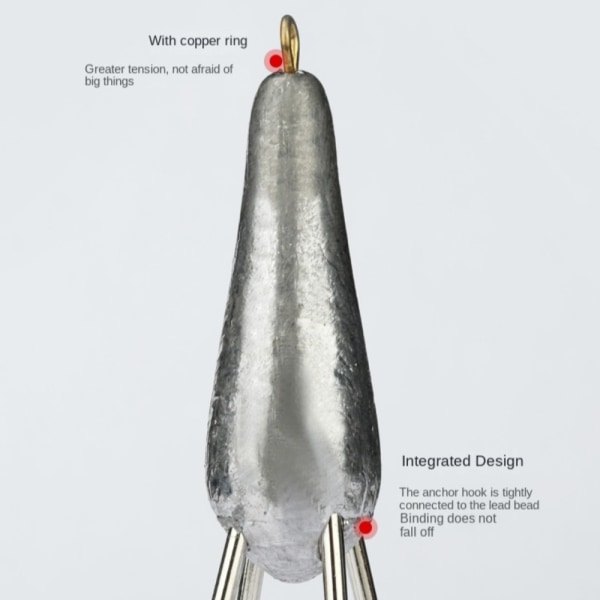 1/2 STK Blysynkevægt fiskekrog Fiskediskantkroge 1pc4Hook-70g