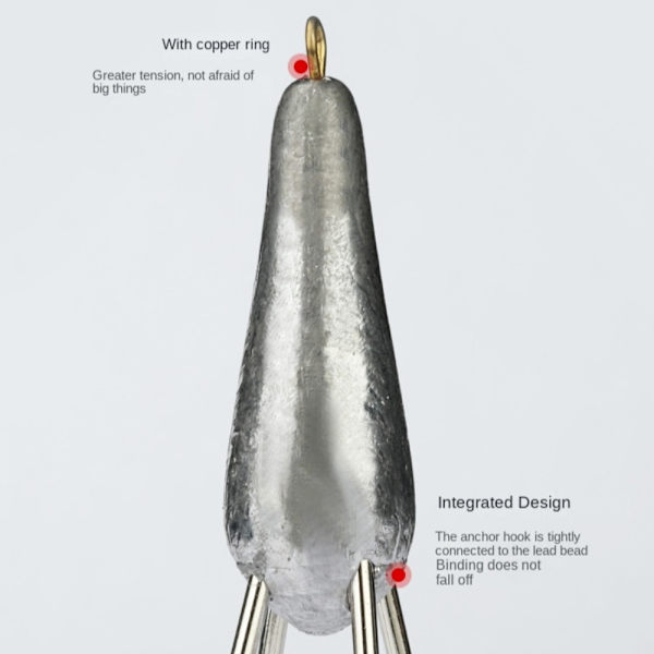 1/2 STK Blysynkevægt fiskekrog Fiskediskantkroge 2pcs4Hook-50g