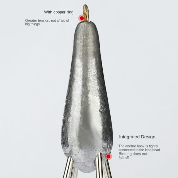 1/2ST Bly Sänkvikt Fiskkrok Fiskediskantkrokar 1pc3Hook-70g