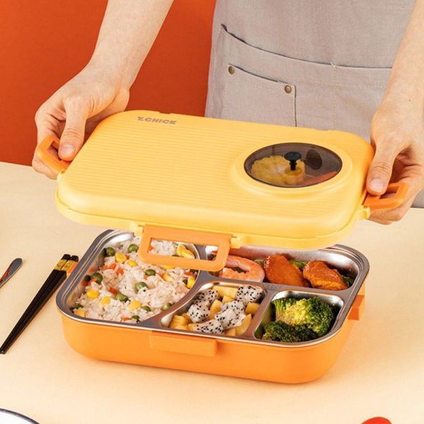 Isolerad Lunch Box Student Lunch Box Bag ORANGE-1100ML Orange-1100ml