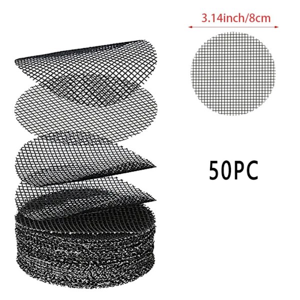 50 Stk Blomsterpotte Hull Mesh Pad Hull Skjermmatte GRÅ-8CM GRÅ-8CM Grey-8cm