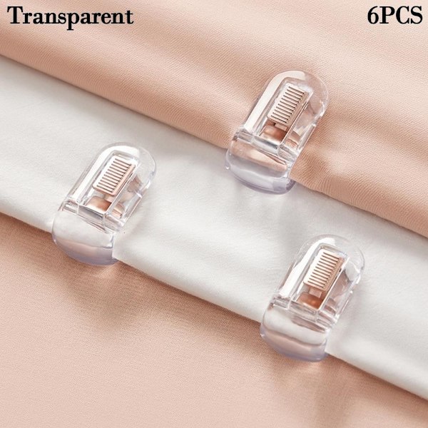 4/6 stk Anti-skrid Sengelagen Tæppe Dynebetræk TRANSPARENT 6 STK Transparent 6pcs