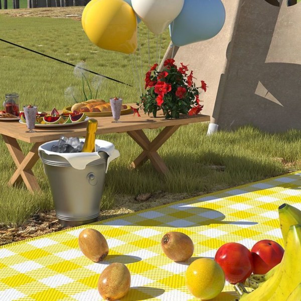 Camping Lattiamatto Nukkumapehmuste KELTAINEN 100*150cm 100*150cm yellow 100*150cm-100*150cm