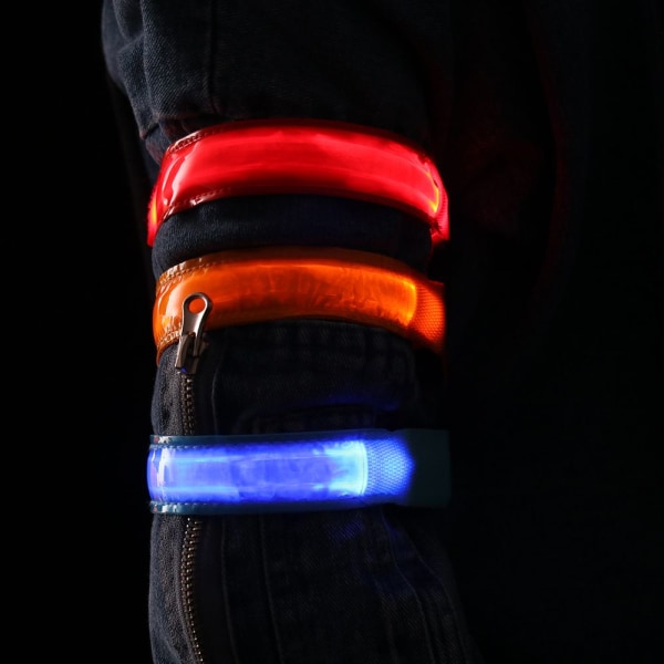 Blinkande armband LED Ljusljus BLÅ USB LADDNING USB blue USB Charging-USB Charging