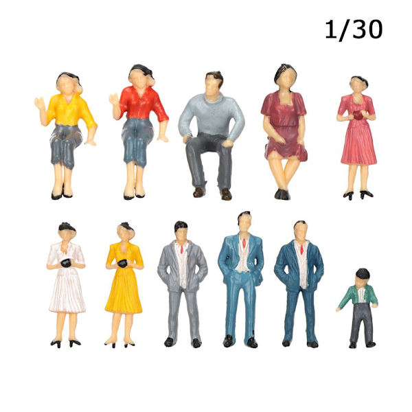 10 stk. Personfigurer Modelbygning Passagerer 1/30 1/30 1/30