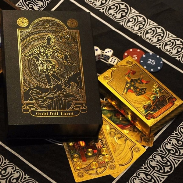 Golden Art Nouveau Tarot Brætspil Legetøj The Dark Tarot Cards