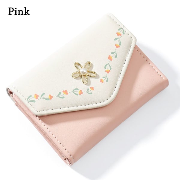 Kort lommebok pengeveske ROSA pink