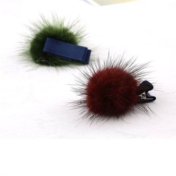 Pom Pom Hårklämma Hårnål BLÅ Blue