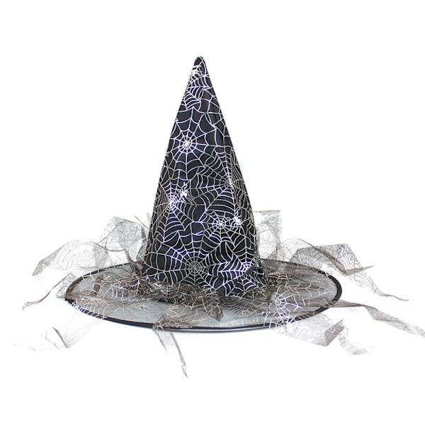 Halloween Witch Hat laskostettu Wizard hattu 7 7 7