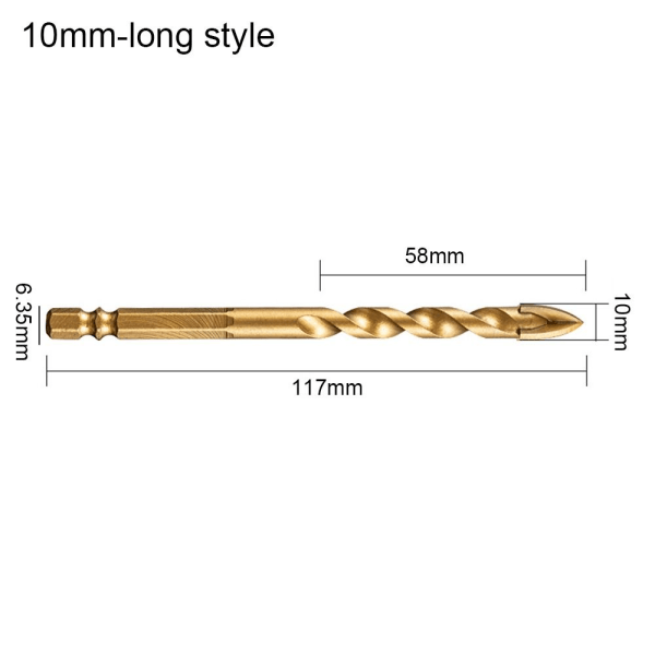 Drill Bits Triangle Bit 10MMLONG STIL LANG STIL 10mmlong style