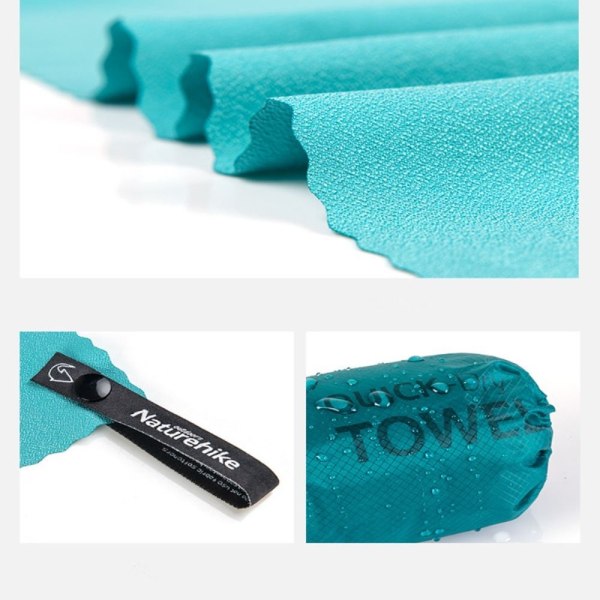 Mikrofiberhandduk Snabbtorkande handduk LJUSBLÅ light blue