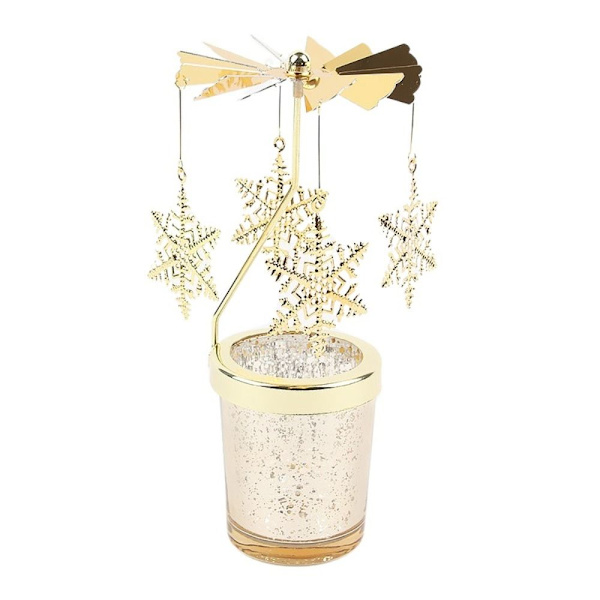 Fyrfadsstage Roterende Spinning Lysestage SNEFNIN Snowflakes