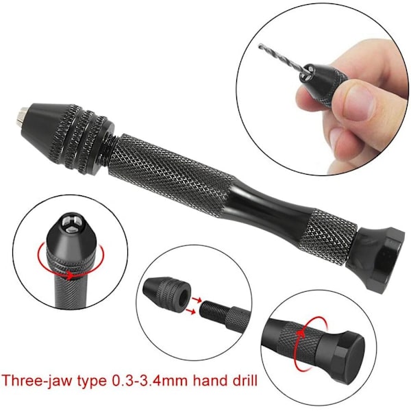 49 STK Twist Drill Bit DIY Værktøj Hånd Model Craft