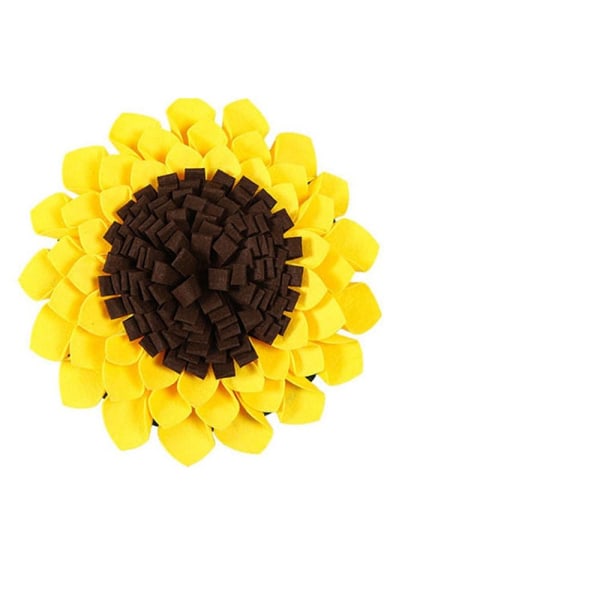Dog Snuffle Mat Sunflower Shape Treat Foderage Yellow
