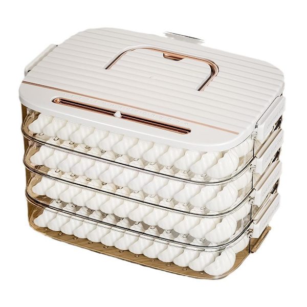 Dumpling Box Mat Forseglingsboks HVIT ETT LAG ETT LAG White One Layer-One Layer