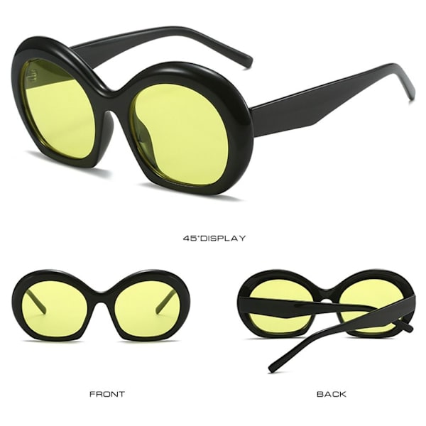 Halfmoon Solbriller Punk Solbriller SORT-GUL SORT-GUL Black-Yellow