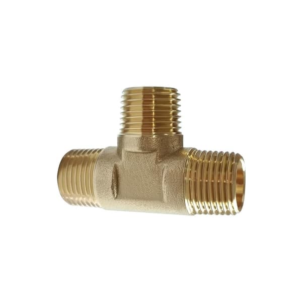 2 stk messingbeslag T-adapter 2 pcs