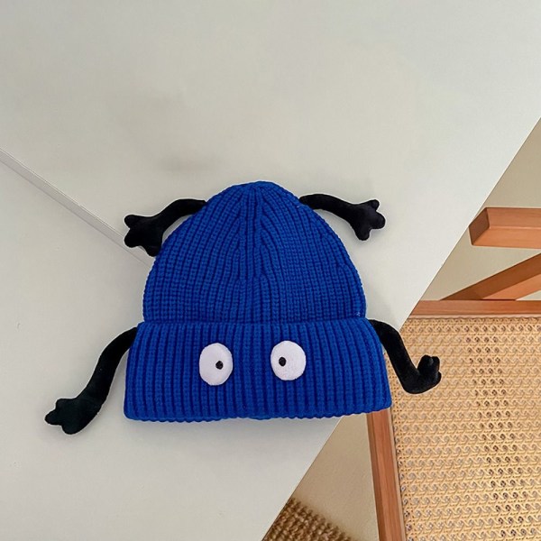 Kids Cuff Knit Beanie Stick Cap Hat SVART black