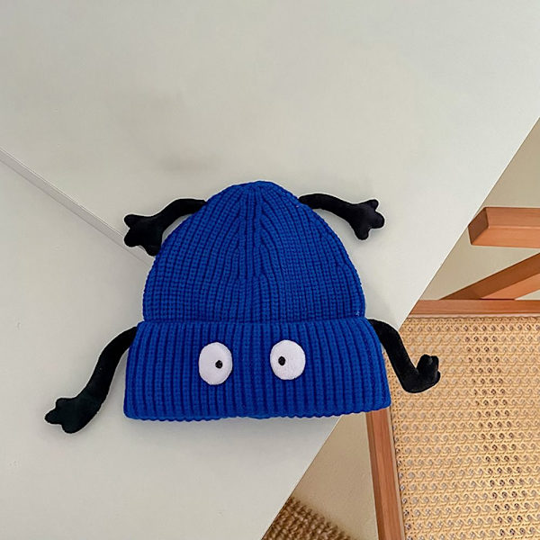 Kids Cuff Knit Beanie Stick Cap Hat SVART black