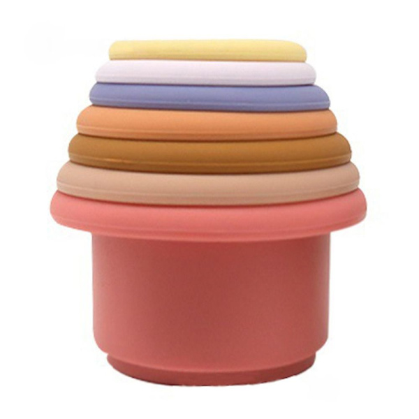 Silikonstapelkoppar Montessoribyggkloss 04 04 04