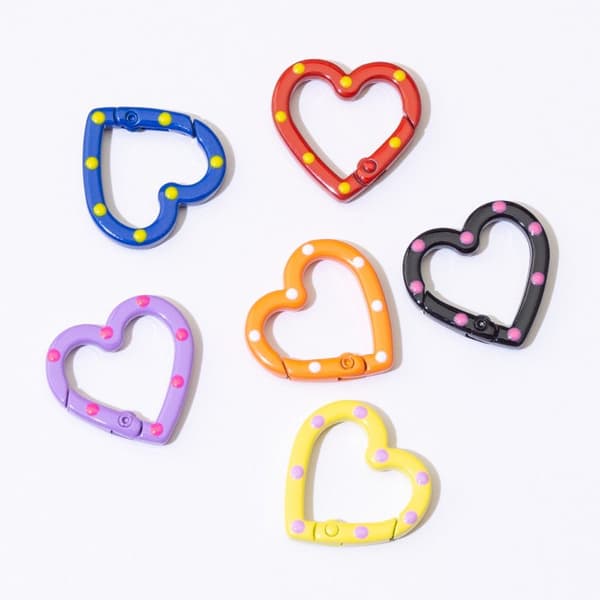 5 stk Spring Heart Ring Spænder Karabinhage 8 8 8