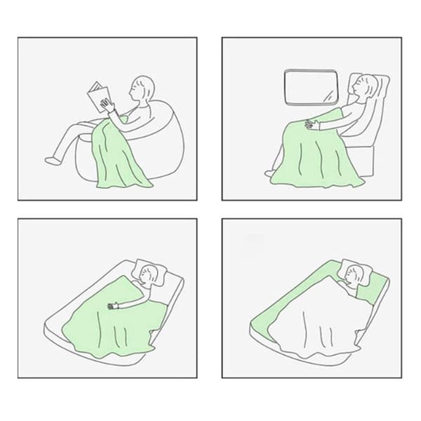 Sofatæppe Kastetæppe GRØN Green