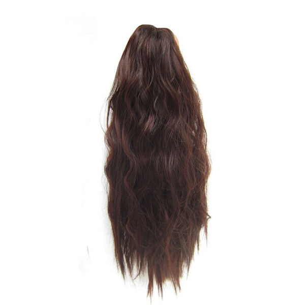 Peruukki Hiuslisäke Wavy Curly TUMMANRUSKEA dark brown