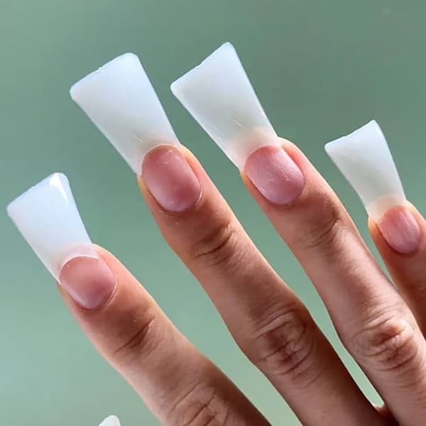 500st Nail Dual Form False Nail Tips TRANSPARANT TRANSPARENT