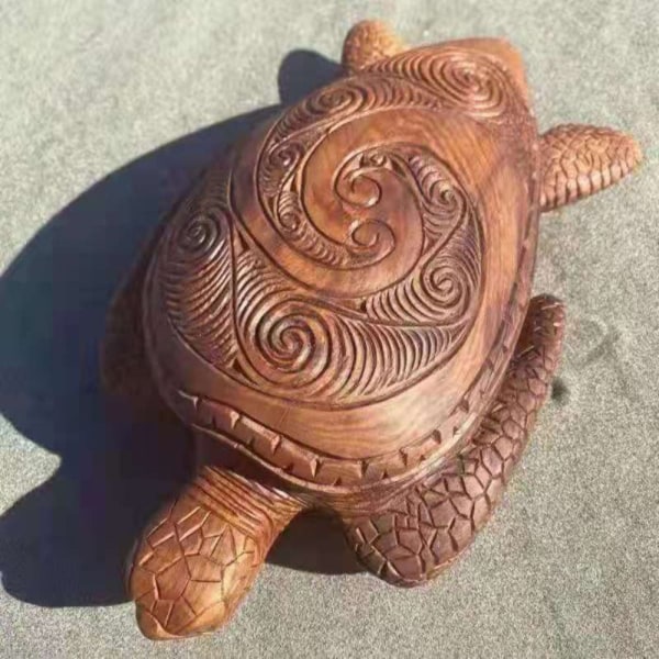 Kilpikonnahartsipatsas Havaijin merikilpikonnan puusta veistetty patsas Style A