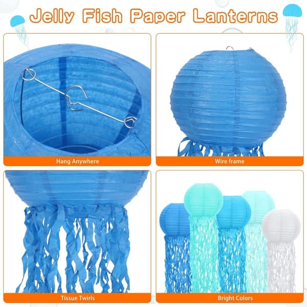 10stk Maneter Papirlykter Lanternedekorasjon Maneter 10pcs