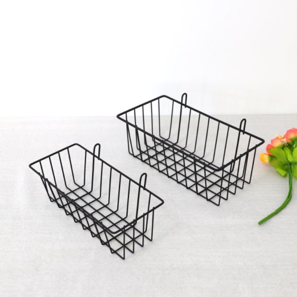 2 kpl Pegboard Baskets Square Style Wire Basket
