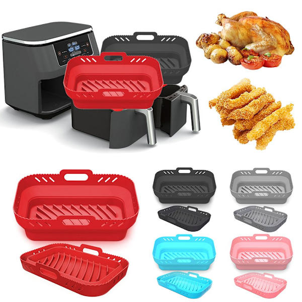 Silikongryta för NINJA Air Fryer RÖD red