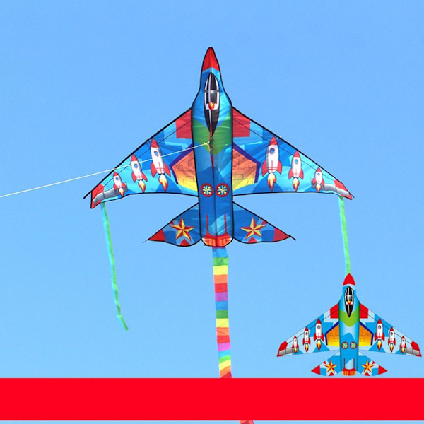 Stor Drage i Plastik, Fighter Kite, Plane Kites 2 2 2