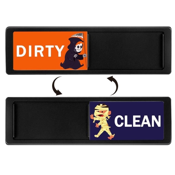 Christmas Clean Dirty Sign Reminder Signs WHITE STYLE 2 STIL 2 White Style 2-Style 2
