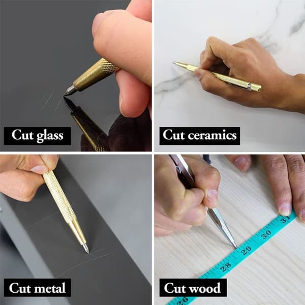 Diamond Scribing Pen Glass Cutter GULL Gold