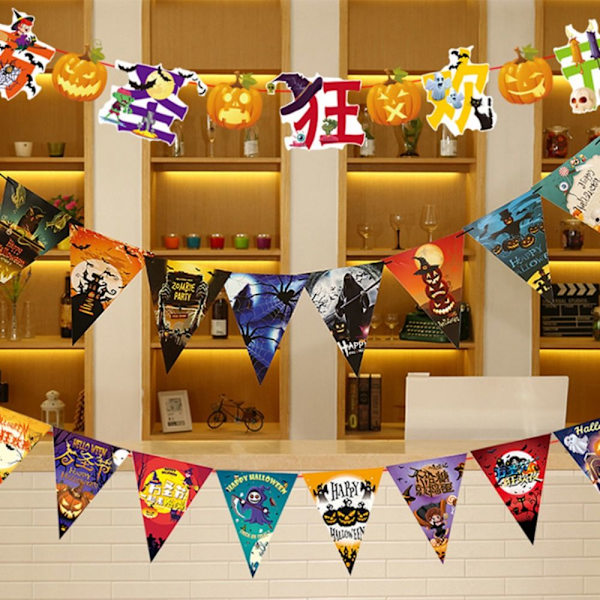 2kpl Halloween-banneri taustakoristeriipus STYLE 3 STYLE 3 Style 3