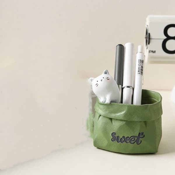 Pen Organizer Blyantholder Skrivebordsdekorasjoner