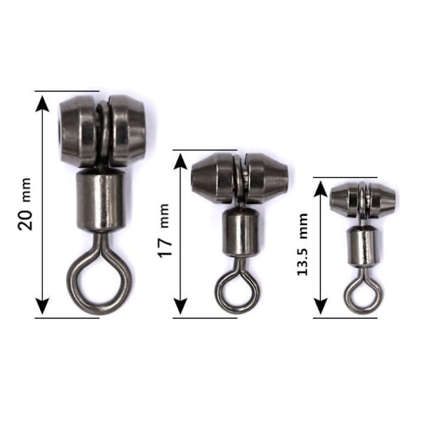 25stk Fishing Feeder Swivels Method Feeder Swivel STØRRELSE 1/0 STØRRELSE Size 1/0