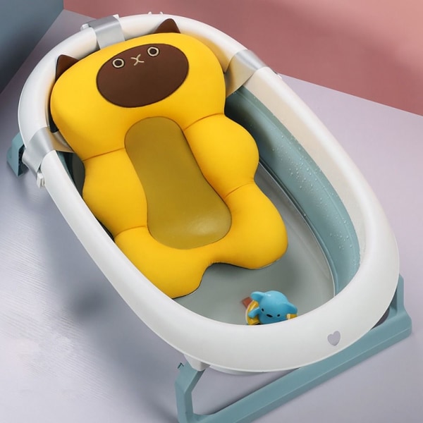 Baby Bath Tub Pehmuste Kylpyistuin YELLOW CAT KELTAINEN KISA Yellow Cat