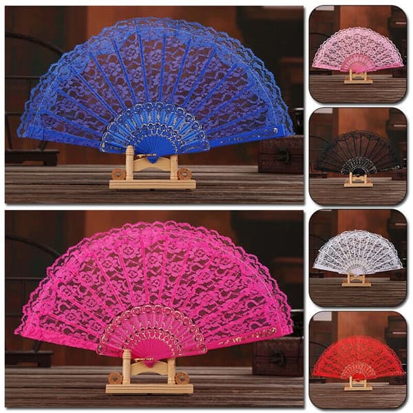 Folding Fan Dans Fläkt VIT White