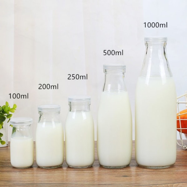 Glass melkeflasker Melk drikkeflaske 200ML 200ML 200ml