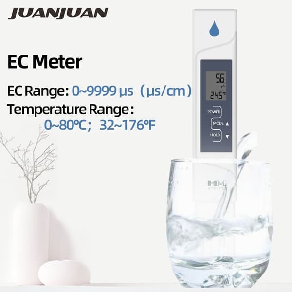 Vannkvalitetstester Temperatur EC Meter Vannkvalitetsanalysator