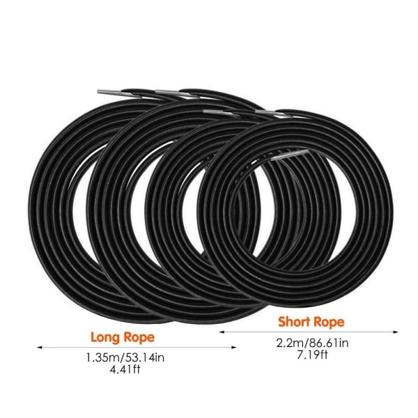 4 Stk/sett Elastisk Cord Stol Recliner SVART black