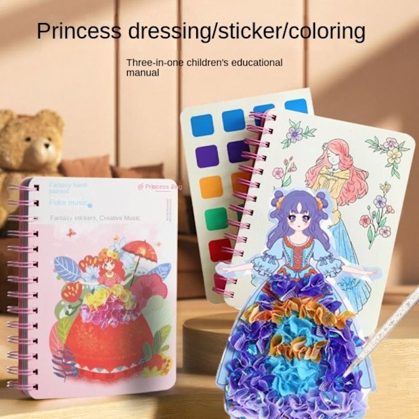 Poke Art DIY Leksaker Pedagogiska Poke Måleri HIMMELBLÅ Sky Blue